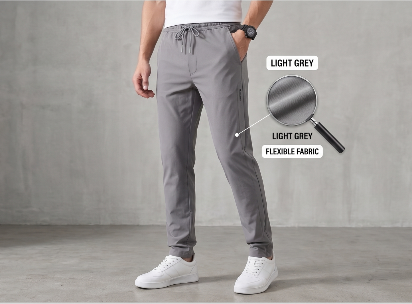 Men’s Premium Comfort Track Pants (BUY 1 GET 1 FREE) – Black & Grey| Stretch Fit, Gymwear & Everyday Wear